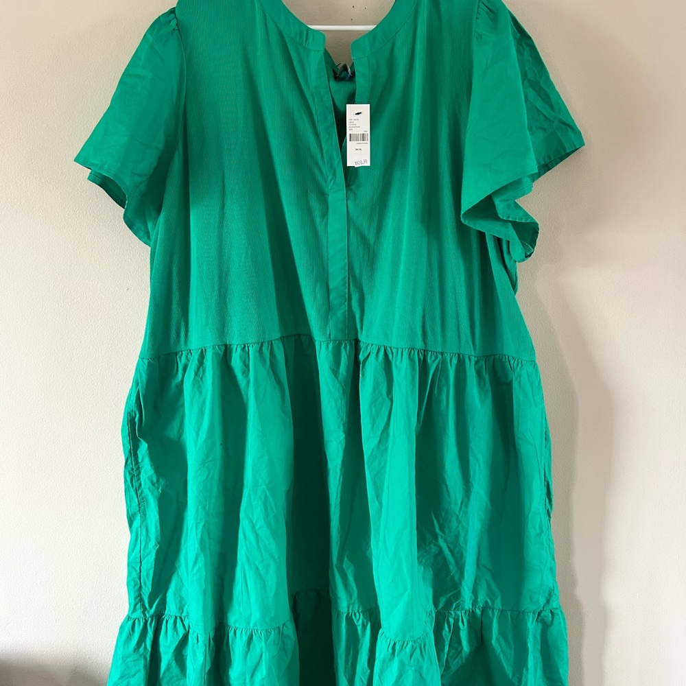 Lane Bryant Vibrant Green Tiered Dress